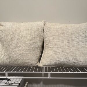 Textured Cream Throw Pillows